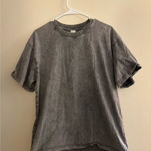 Oversized boxy Charcoal heavy cotton Tee